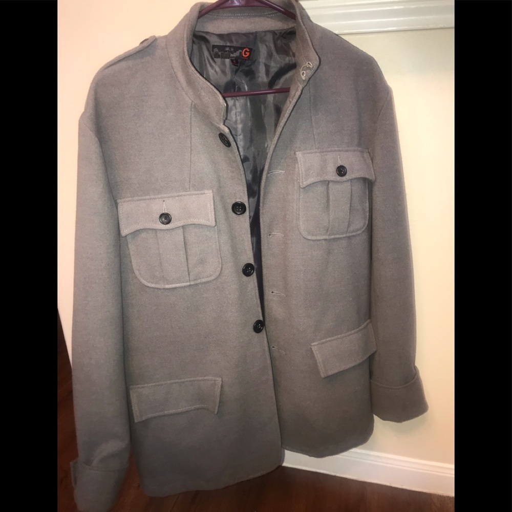 Men's Gray Wool Jacket - image 1